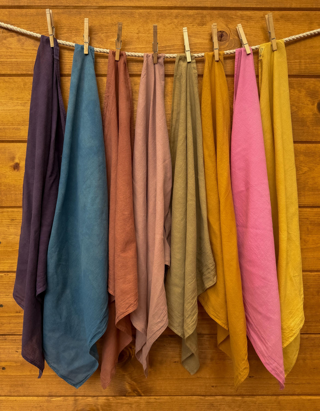 Wild Rag | Organic Cotton Bandanas | Naturally Dyed | Compostable | Plant Dye | Golden Hour Dye