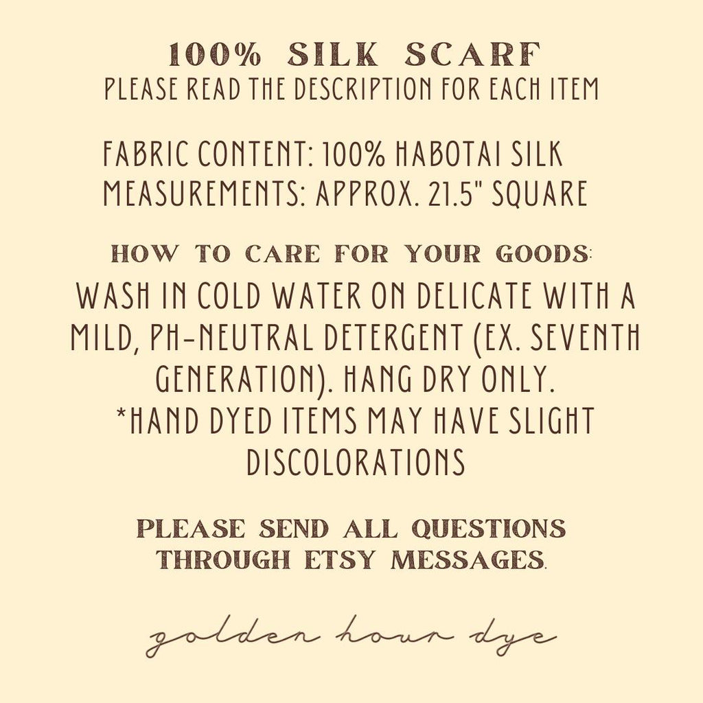 Warm Shades Silk Scarf | Natural Dye | Hand Dyed | Wild Rag