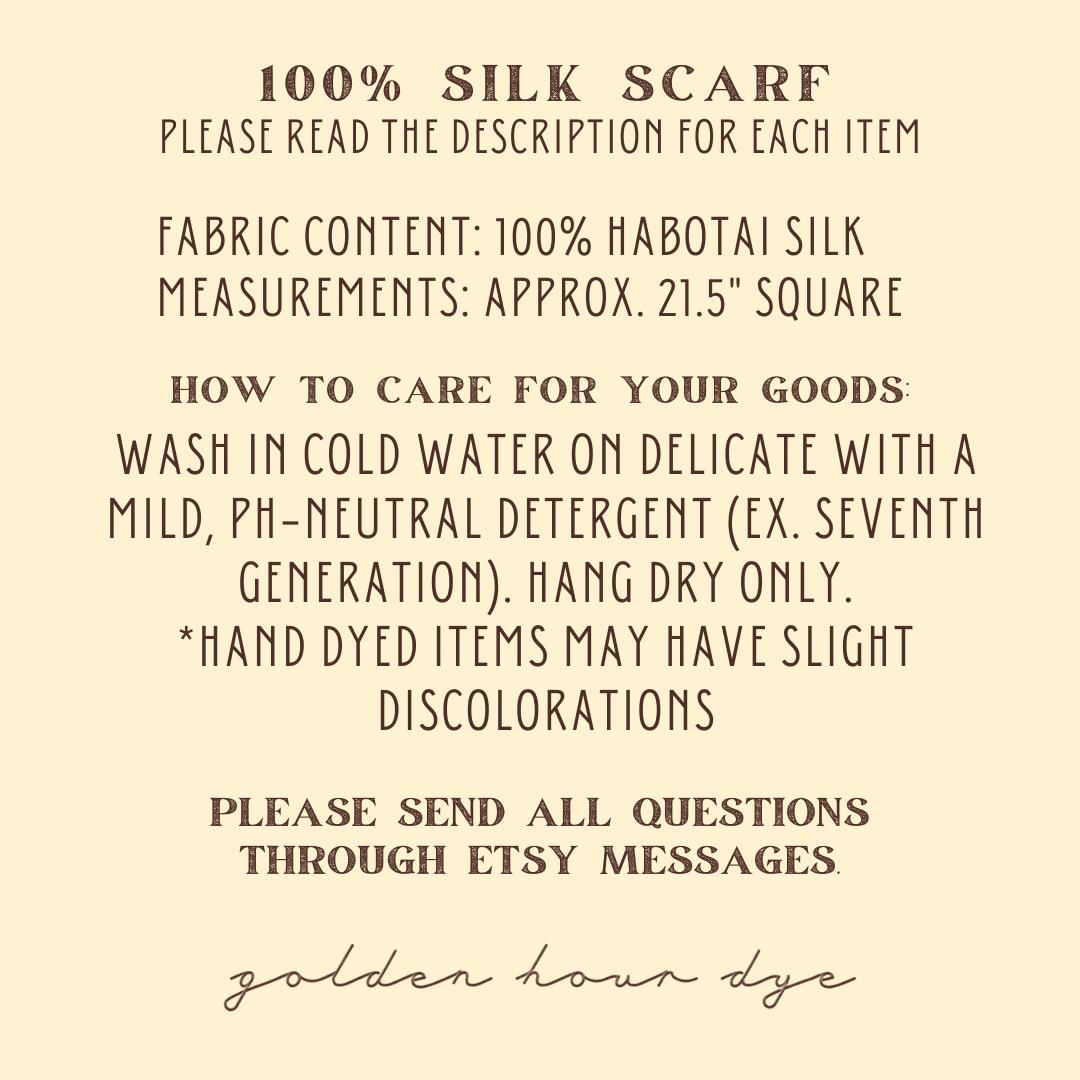 Warm Shades Silk Scarf | Natural Dye | Hand Dyed | Wild Rag