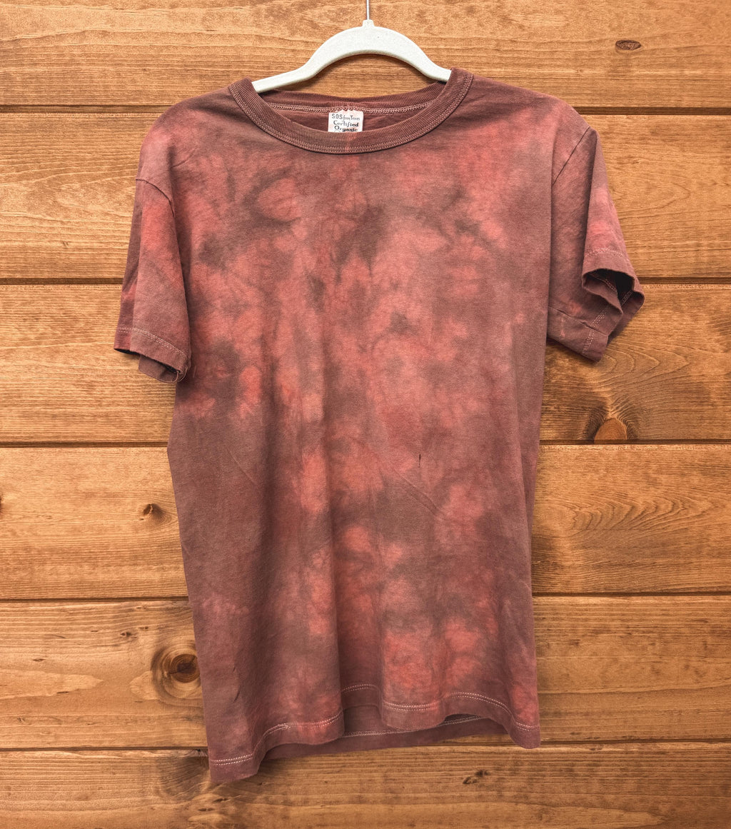Tie-Dye Tee | Natural Dye with Madder & Walnut | Unisex | USA Grown Organic Cotton