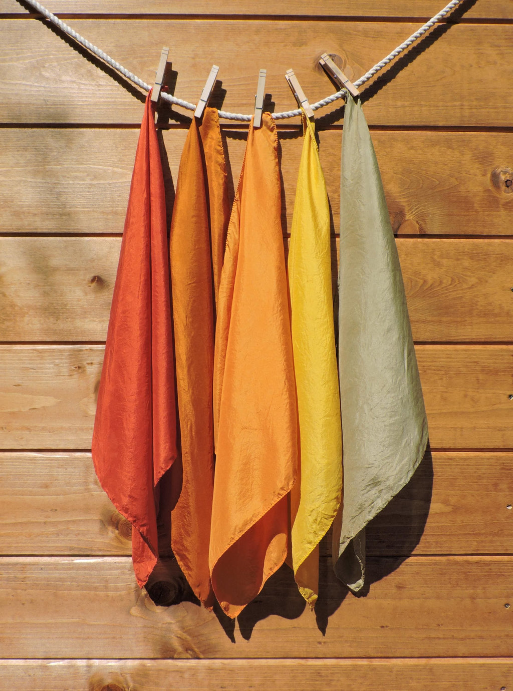 Warm Shades Silk Scarf | Natural Dye | Hand Dyed | Wild Rag