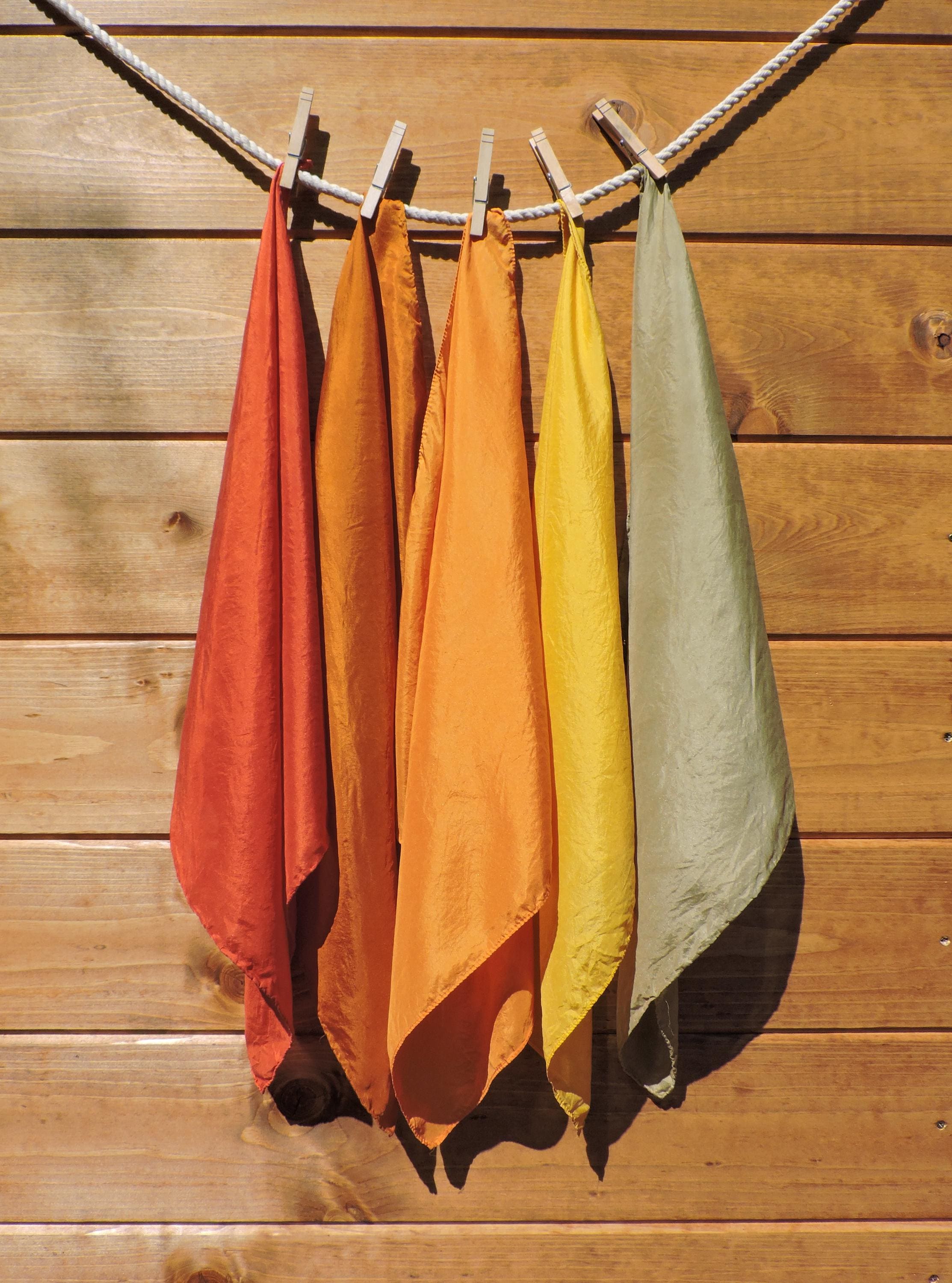 Warm Shades Silk Scarf | Natural Dye | Hand Dyed | Wild Rag