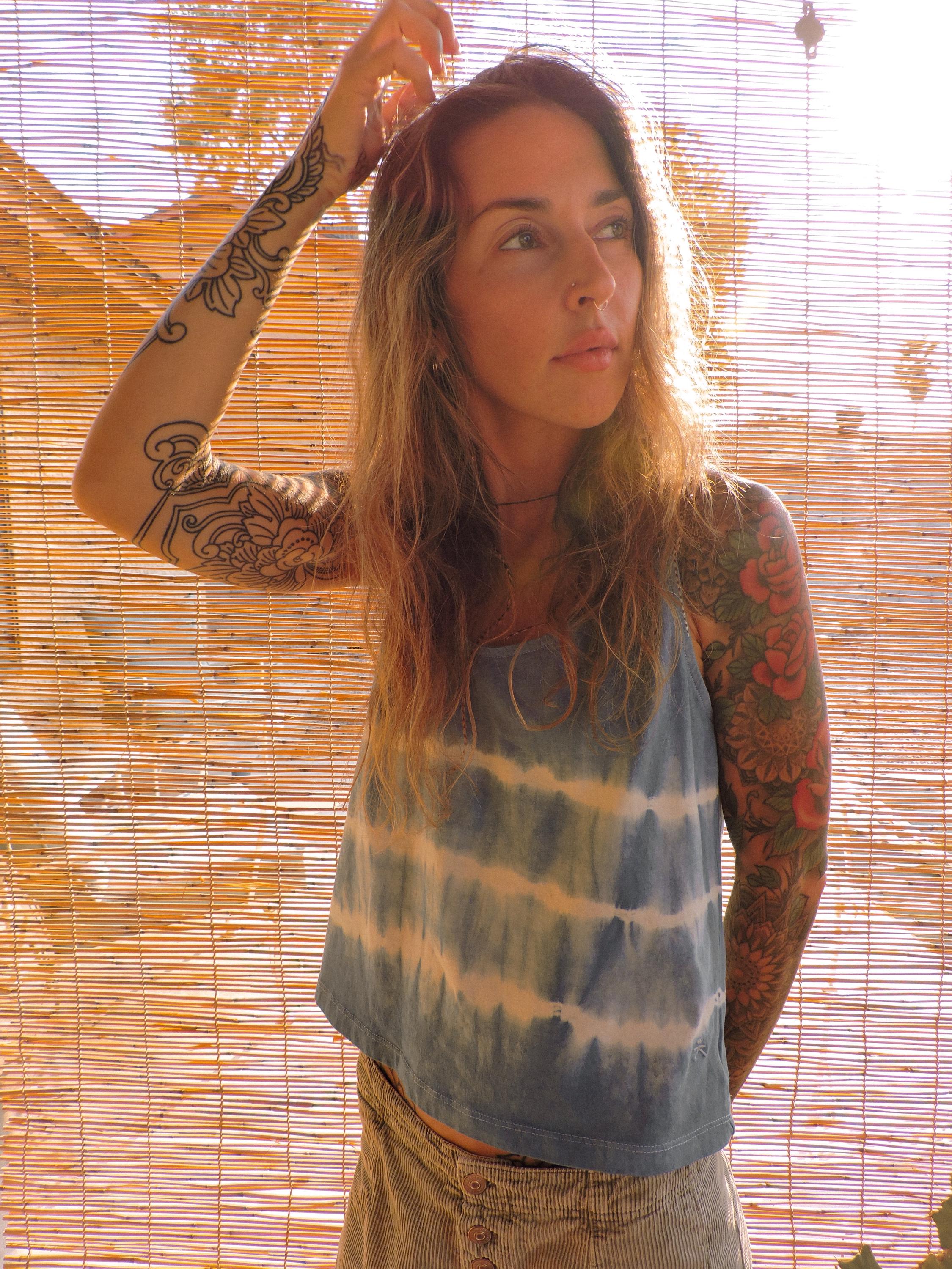Indigo Tie Dye Tank | Organic Cotton Women's Top