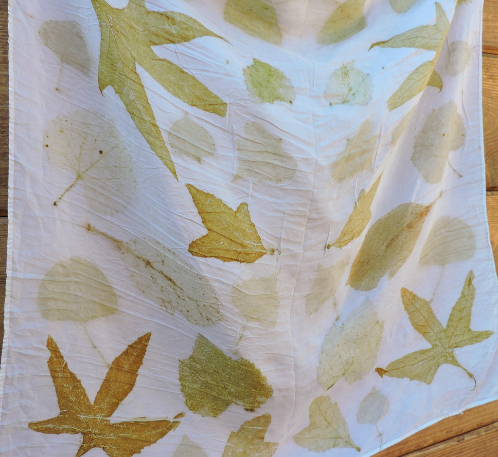 Eco Printed Silk Scarf | Natural Dye | Hand Dyed | Wild Rag