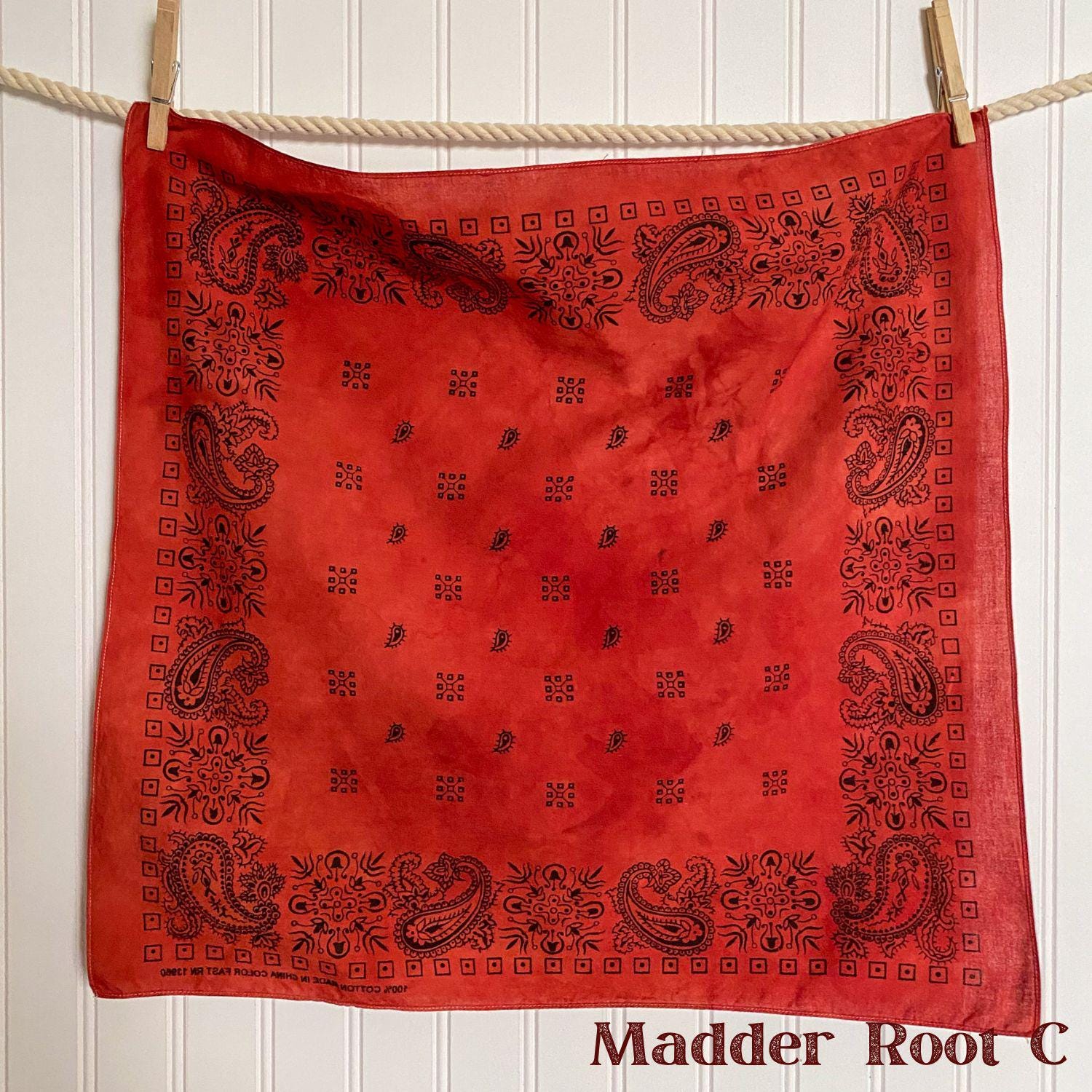 Vintage Hand-Dyed Bandana | Natural Dye | Wild Rag