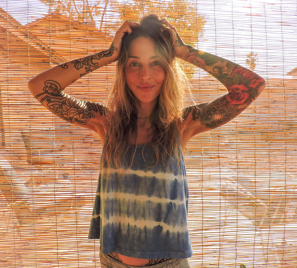 Indigo Tie Dye Tank | Organic Cotton Women's Top