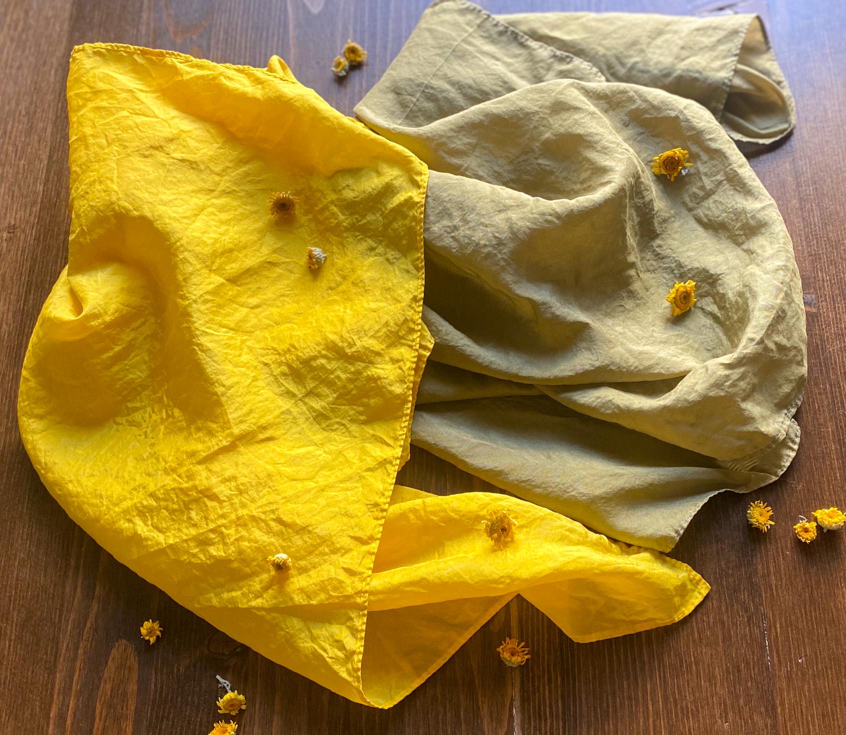 Warm Shades Silk Scarf | Natural Dye | Hand Dyed | Wild Rag