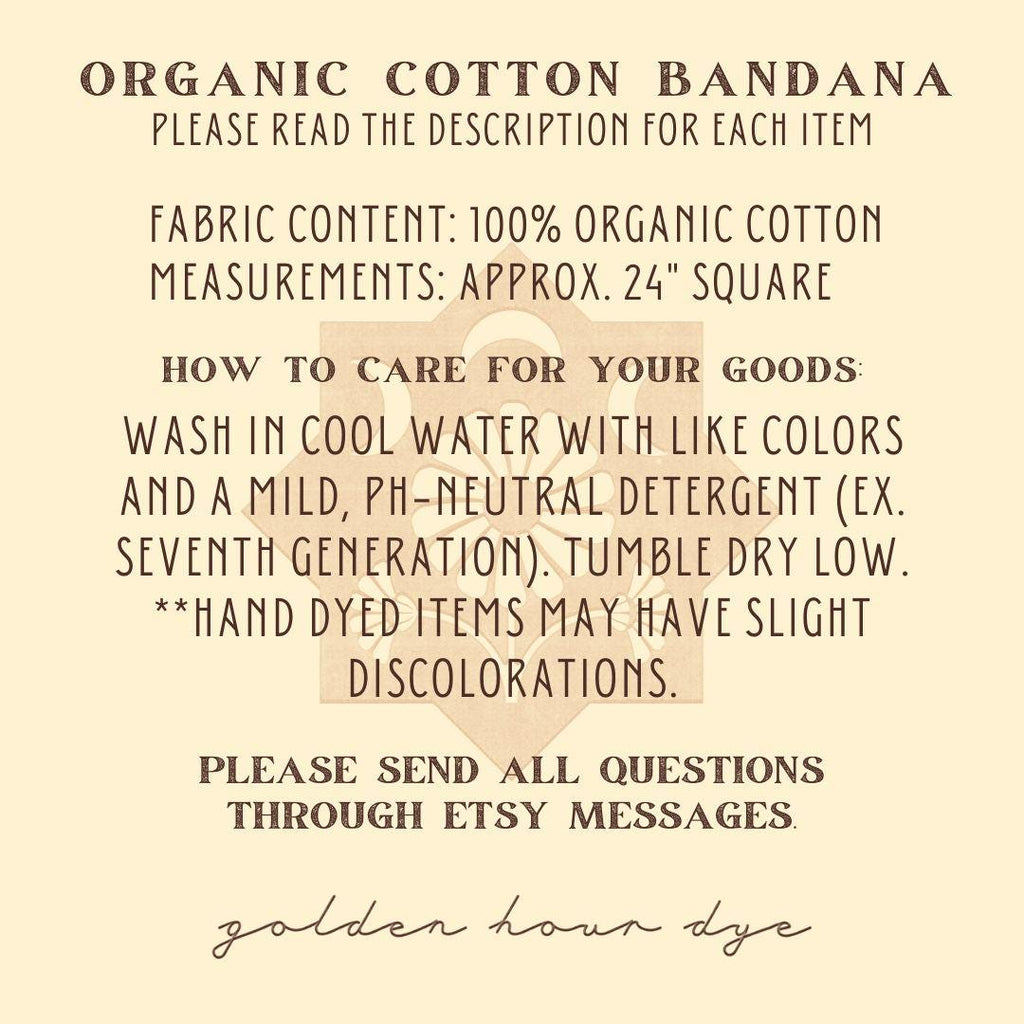 Tie-Dye Bandana (Pomegranates)