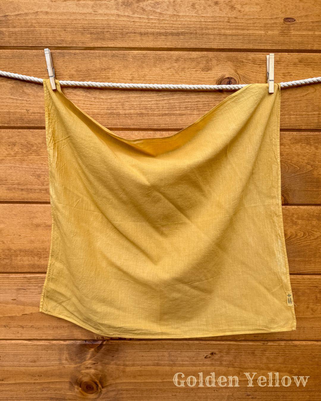 Wild Rag | Organic Cotton Bandanas | Naturally Dyed | Compostable | Plant Dye | Golden Hour Dye