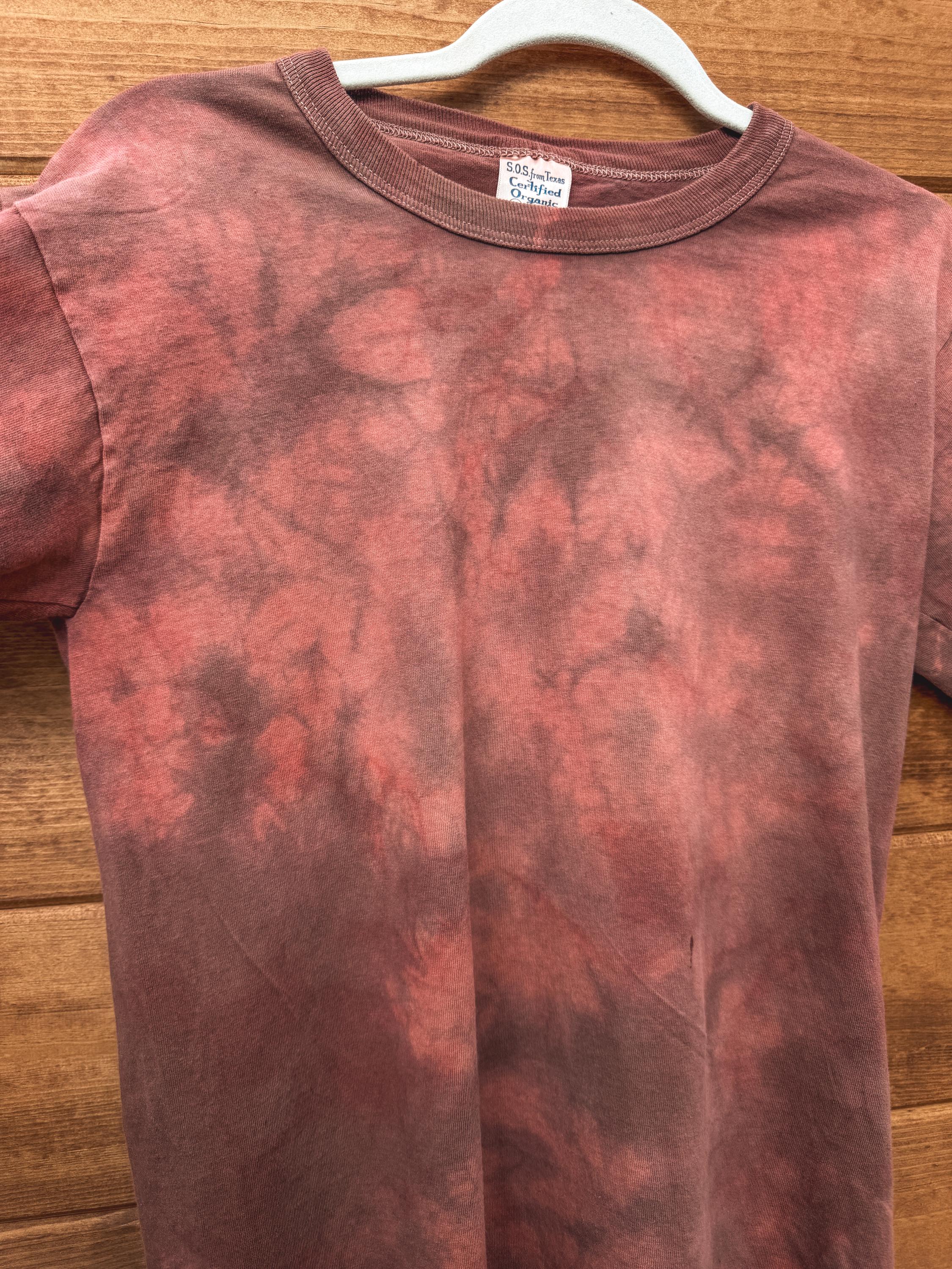 Tie-Dye Tee | Natural Dye with Madder & Walnut | Unisex | USA Grown Organic Cotton