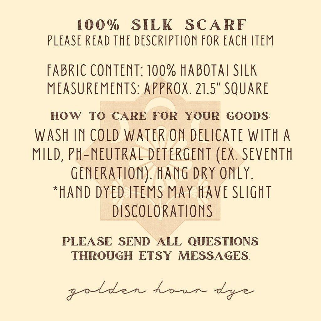 Eco Printed Silk Scarf | Natural Dye | Hand Dyed | Wild Rag