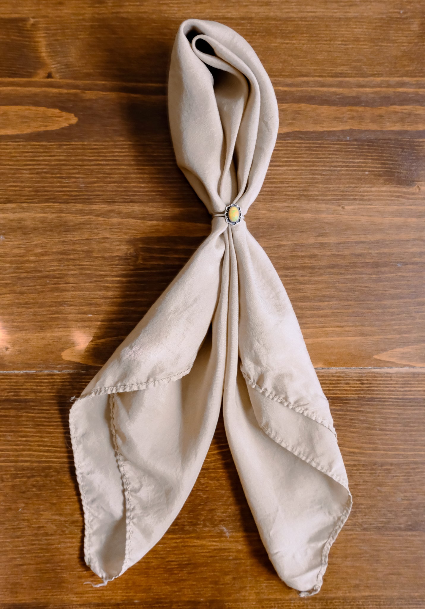 Taupe Silk Scarf
