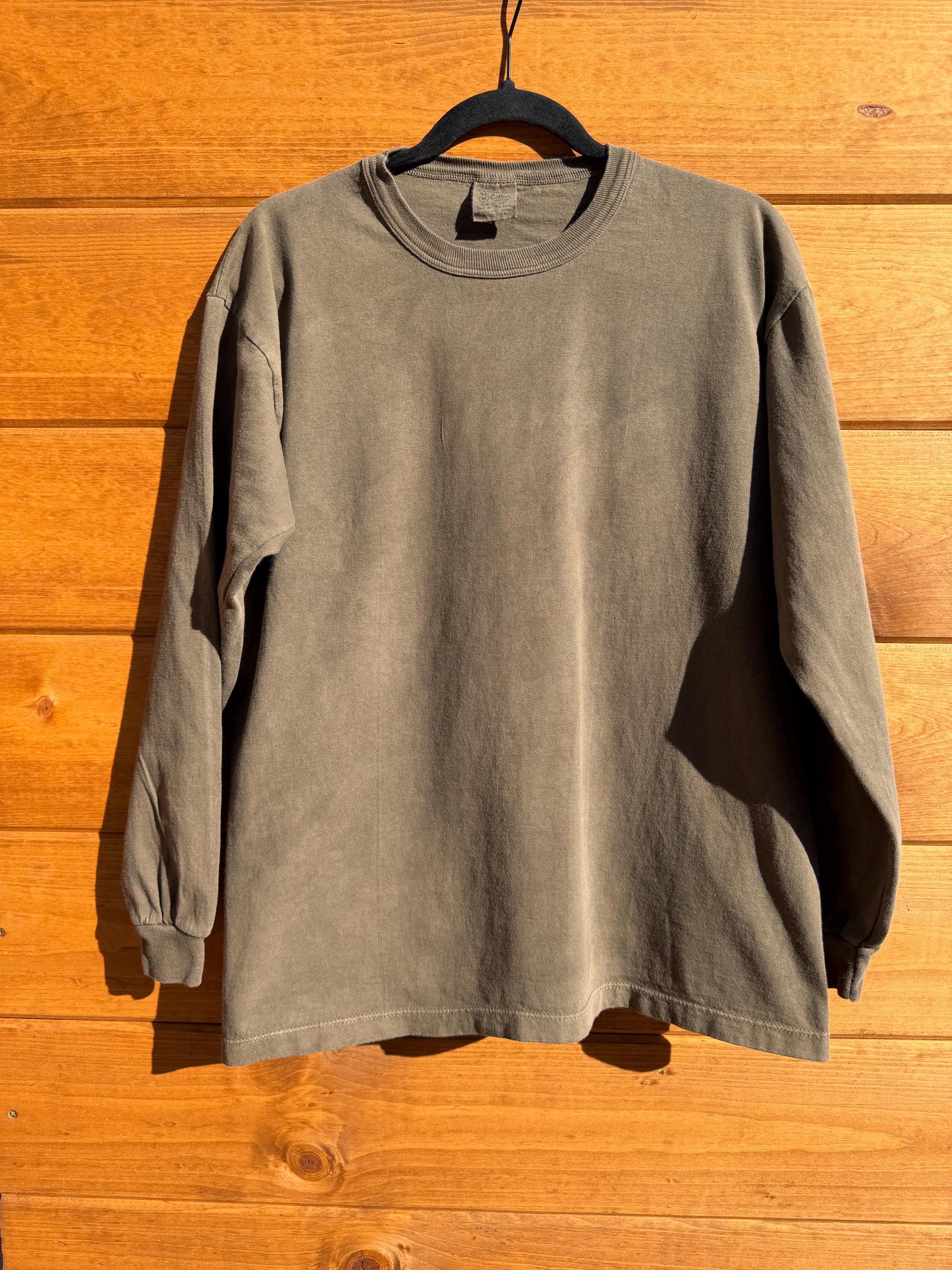 Long Sleeve Shirt | Natural Dye | Organic Cotton | USA Grown Cotton | Unisex