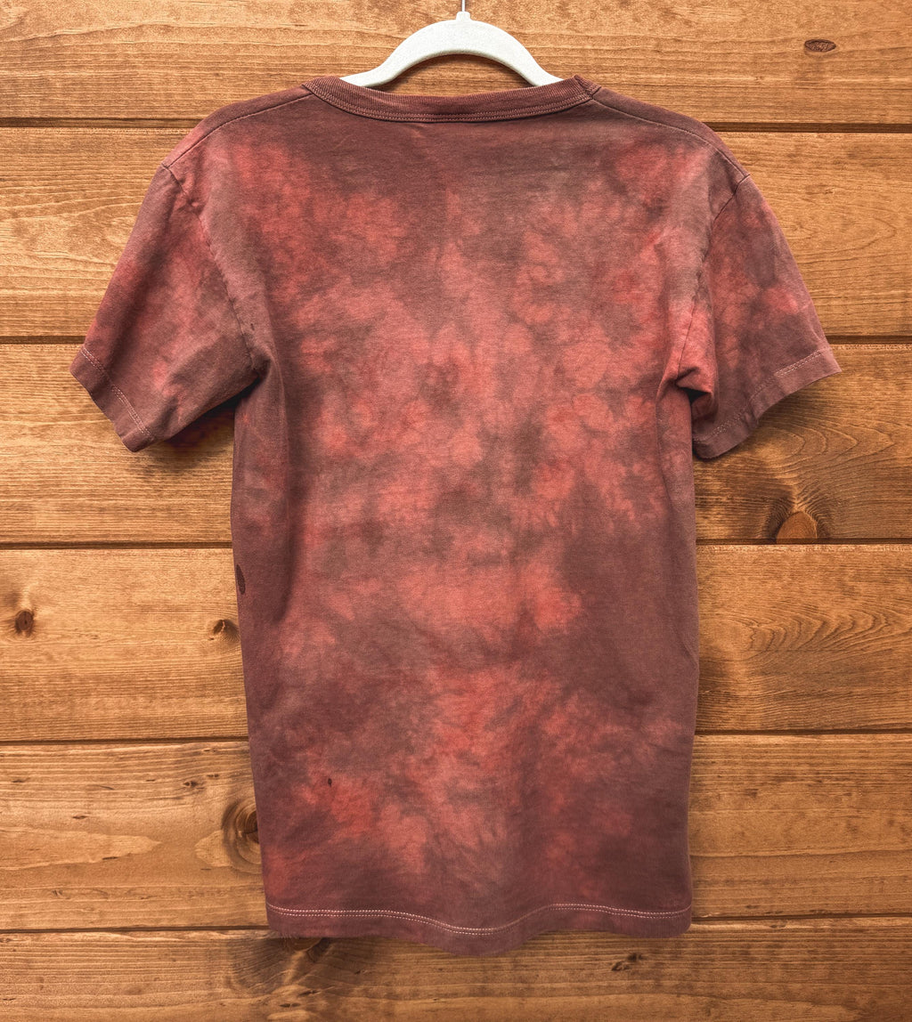 Tie-Dye Tee | Natural Dye with Madder & Walnut | Unisex | USA Grown Organic Cotton