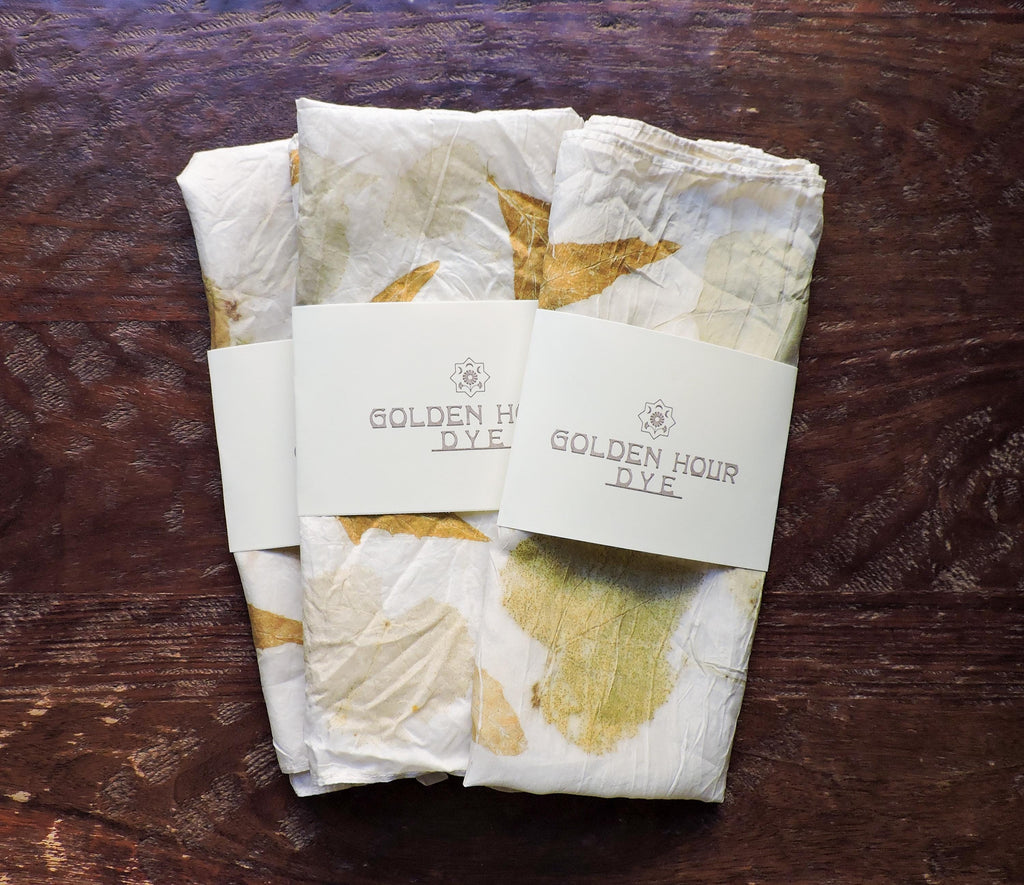 Eco Printed Silk Scarf | Natural Dye | Hand Dyed | Wild Rag