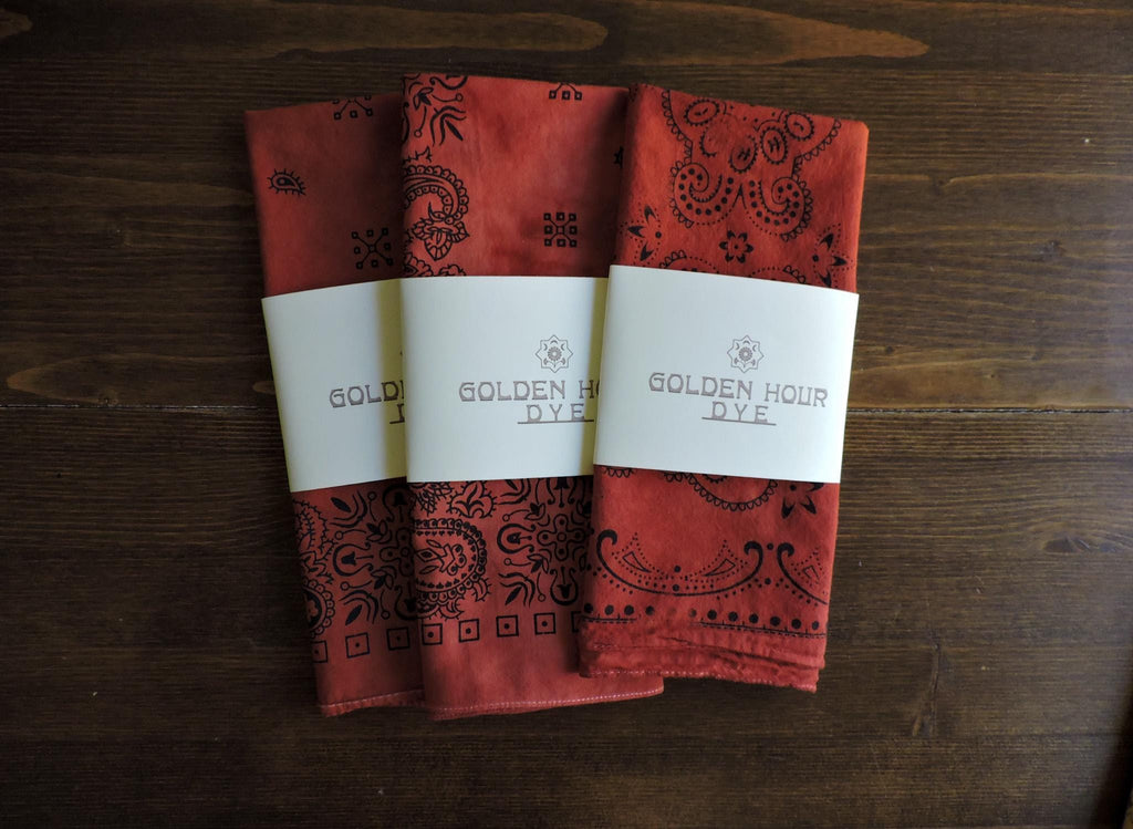Vintage Hand-Dyed Bandana | Natural Dye | Wild Rag