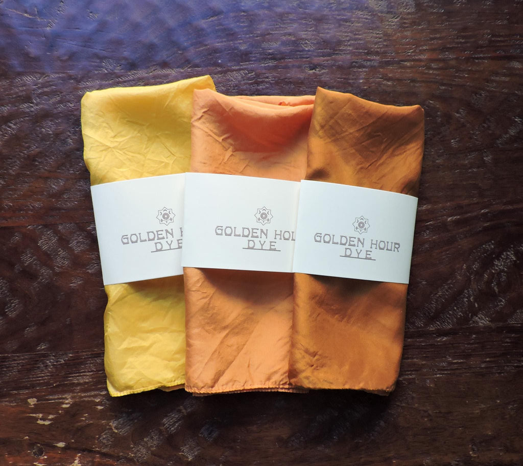 Warm Shades Silk Scarf | Natural Dye | Hand Dyed | Wild Rag